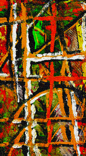 Bold coloured abstract painting